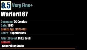 Warlord 67 (1983) VF+ Bronze Age DC Comics