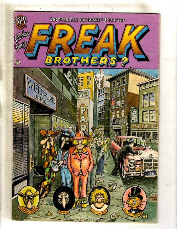 The Fabulous Furry Freak Brothers # 4 VG Rip Off Press Comic Book 1975 FM6