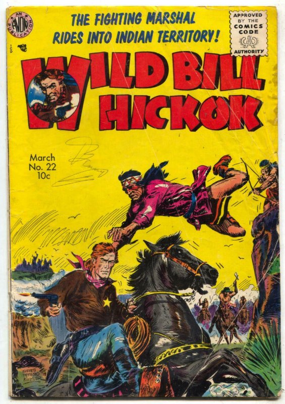 Wild Bill Hickok #22 1955-Avon-Kinstler cover-1st code issue VG 