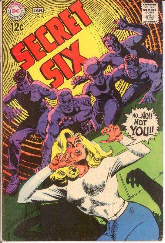 SECRET SIX 5 VG-F Jan. 1969 COMICS BOOK