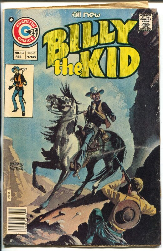 Billy The Kid #114 1976-Warren Smatta art-VG