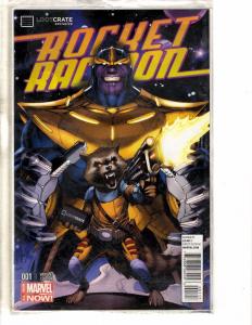 Rocket Raccoon # 1 NM Lootcrate Variant Marvel Comic Book Guardians Galaxy J233