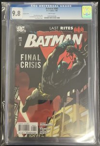 BATMAN #683 LAST RITES CGC 9.8 NM/MT WP RARE VARIANT DC Comics 2009 PROSHIPPER
