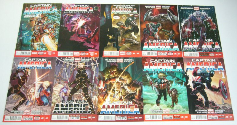 Captain America #1-25 VF/NM complete series - falcon becomes cap - rick remender