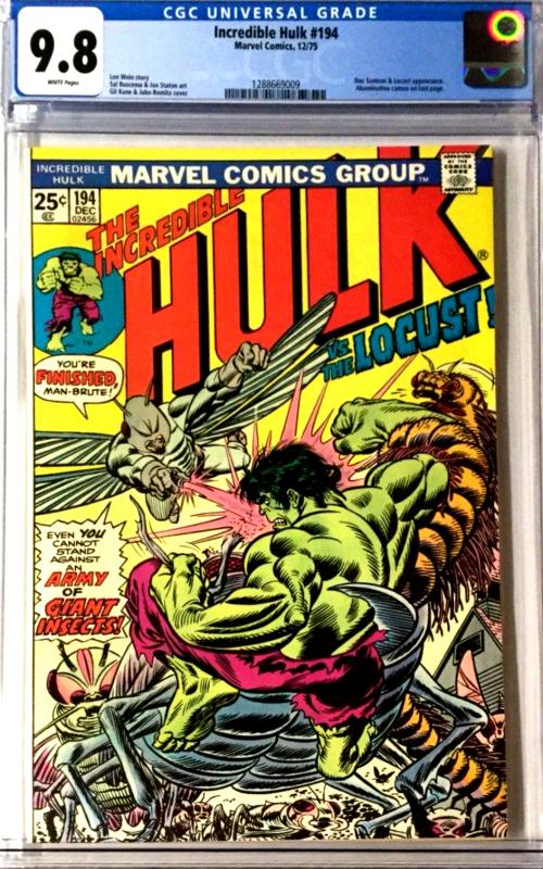 Incredible Hulk #194 CGC Graded 9.8 White Pages