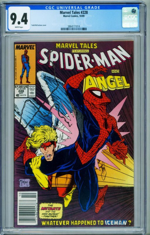 Marvel Tales #228  CGC 9.4 NEWSSTAND Spider-Man McFarlane cover-3864111014