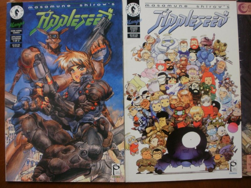 3 MANGA Comic: Masamune Shirow's APPLESEED #1 #2 (Databook) & Book Two Volume 4