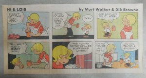 (46) Hi & Lois Sunday Pages by Walker & Brown from 1980 Size: most 5 x 14 inch