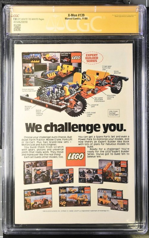 X-Men (1980) # 139 (CGC 7.0 SS) Signed Chris Claremont * Marvel Comics * Austin