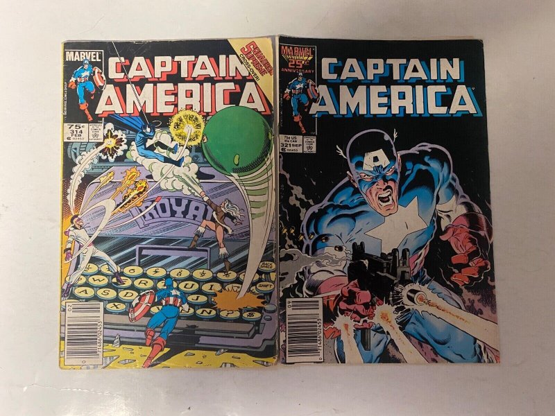 5 Captain America MARVEL comic books #274 296 314 321 398 9 KM28