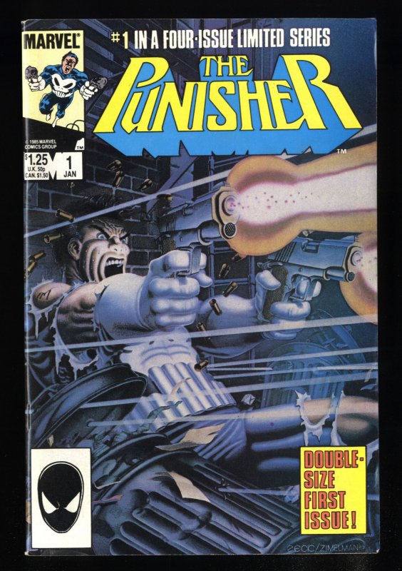 Punisher #1 VF- 7.5 1st Solo Punisher!  Mike Zeck cover!