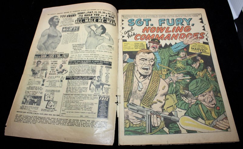 Sgt. Fury & His Howling Commandos #1 (GD+) Signed by Stan Lee - 1963