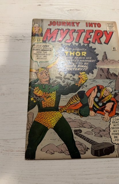 Journey Into Mystery #92 (1963)early Loki cover