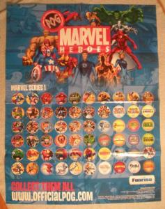 MARVEL HEROES (POG) Promo Poster, 24x30, 2006, Unused, more in our store