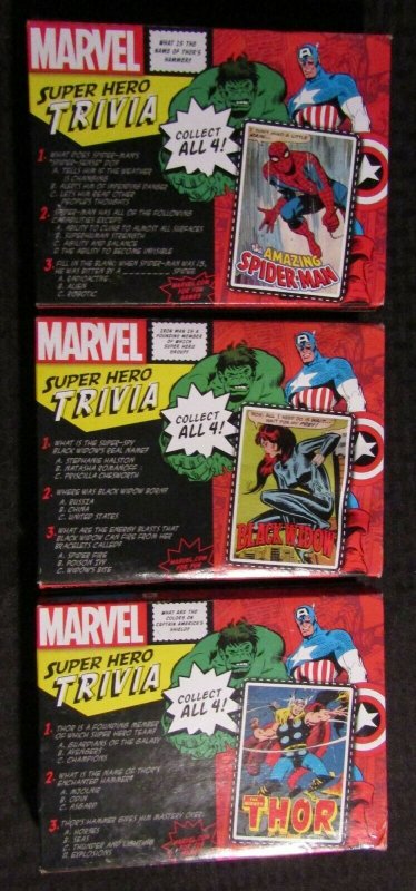 MARVEL Chewy Granola Bars BOX ONLY w/ Black Widow Spider-Man Thor Cards 6.0/6.5