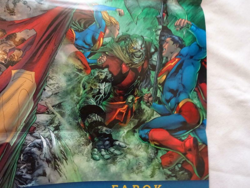 MAN OF STEEL Promo Poster, 24 x 36, 2018, DC, AQUAMAN, CYBORG Unused 190