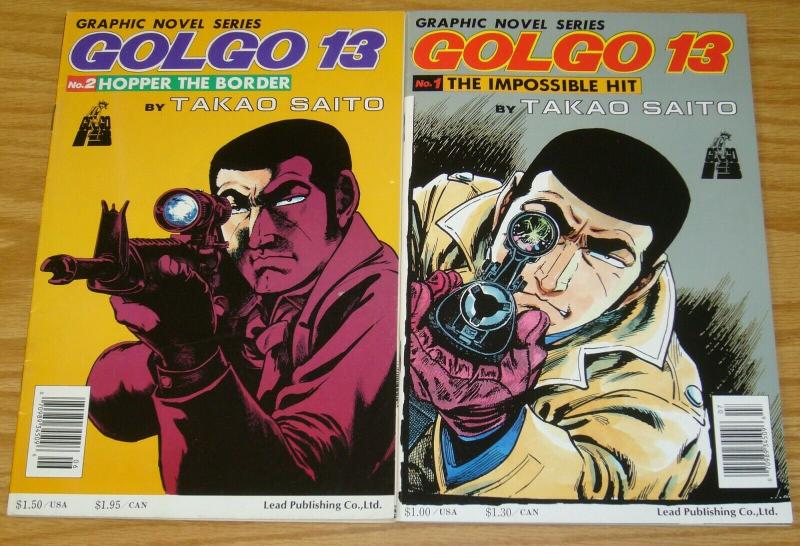 Golgo 13 #1-2 FN complete series based on video game - manga set 1989 LEAD