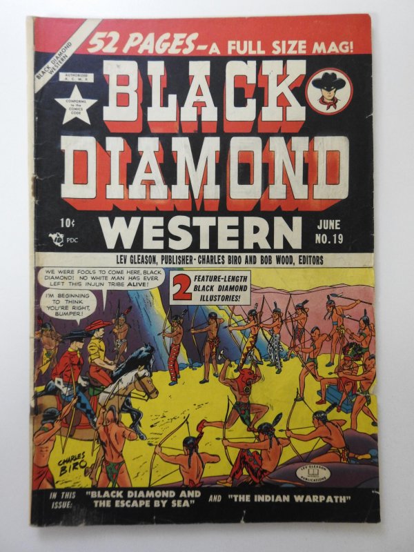 Black Diamond Western #19 (1950) Escape By Sea! Solid GVG Condition! Rust Stap