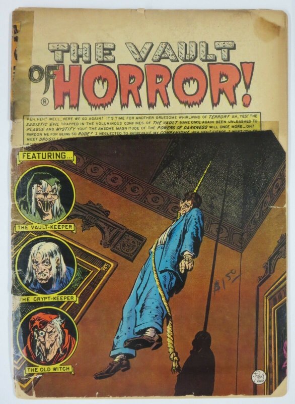 VAULT OF HORROR #37 FAIR (FR) (EC, June 1954) 3/4 cover, Johnny Craig!Jack Davis