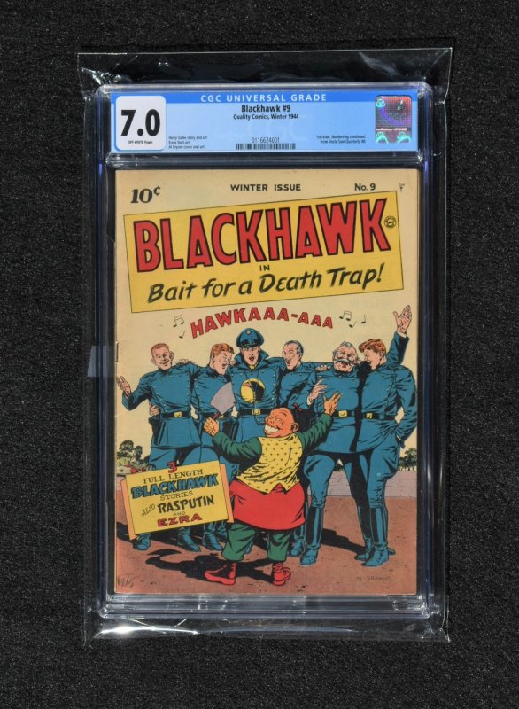 Blackhawk Comics #9 (Quality Comics, 1944) CGC 7.0