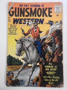 Gunsmoke Western #43 (1957) W/Kid Colt Outlaw! Solid VG- Condition!