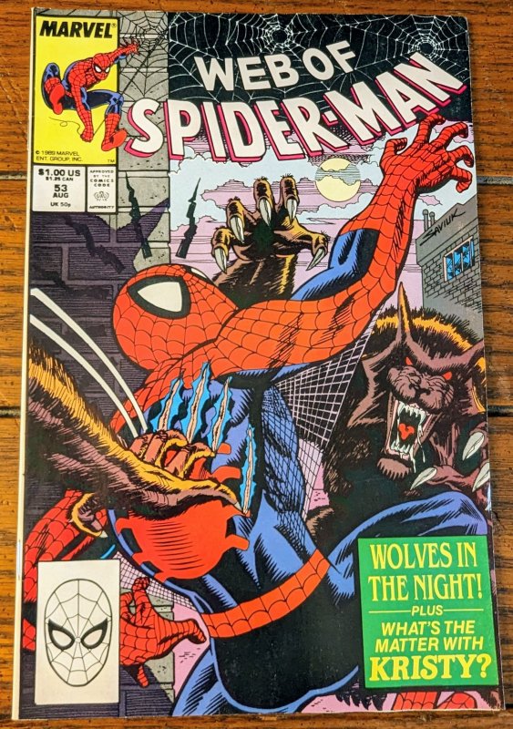 Web of Spider-Man #53 (1989) VF+ 8.5