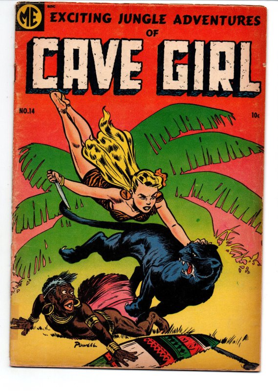 Cave Girl #14 - Last Issue - Bob Powell - Jungle Girl - 1954 - VG 