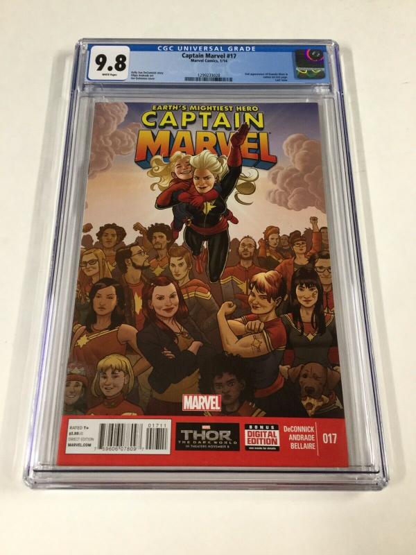 Captain Marvel 17 CGC 9.8 White Pages (2014) - 2nd Kamala Khan