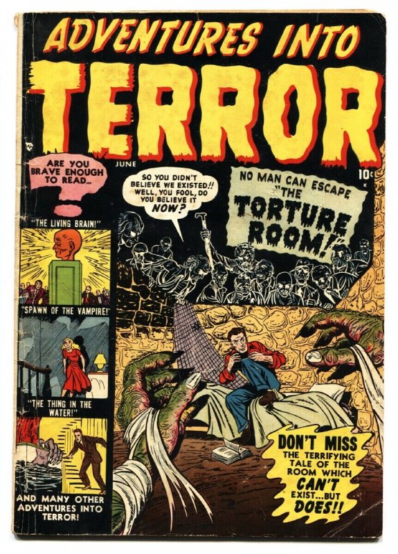 ADVENTURES INTO TERROR #4 pre-code 1951-atlas-horror-vampires