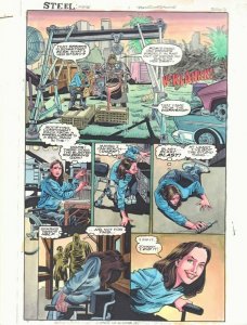 Steel: Official Shaq Movie Comic Adaptation p.20 Color Guide art by John Kalisz