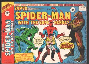 Super Spider-man & The Super-Heroes #189 1976-Jakal -Thor & Human Torch