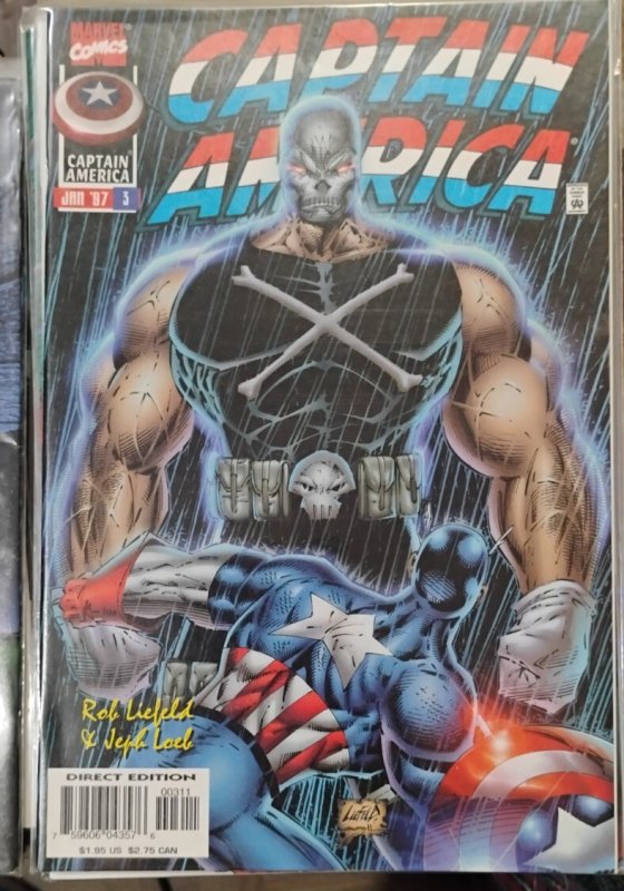 Captain America Vol 2  # 3  1997 marvel HEROES REBORN    ROB LIEFELD CROSSBONES