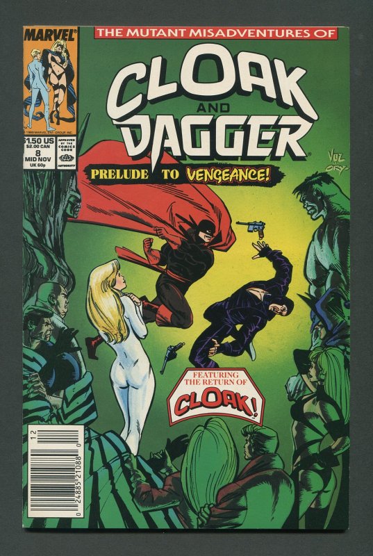 Cloak & Dagger #8 / 9.6 NM+  Newsstand December 1989