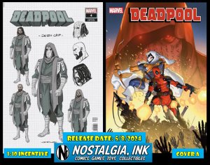 DEADPOOL #2 CVR A + 1:10 DESIGN VAR NM SET of 2 2024 PRESALE PROSHIPS 5/8