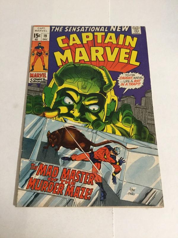 Captain Marvel 19 Fn- Fine- 5.5 Marvel Comics Silver Age