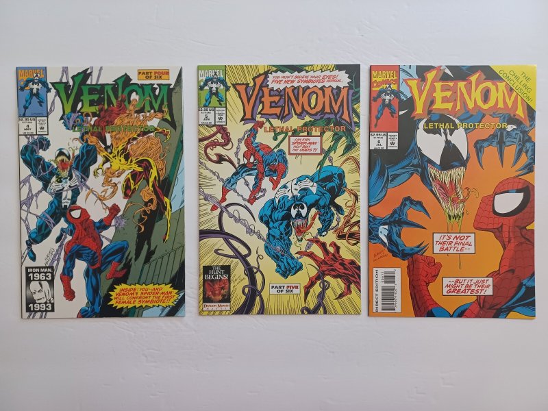 Venom Lethal Protector #1 2 3 4 5 & 6 #1-6 Complete Set - 1993 - NM