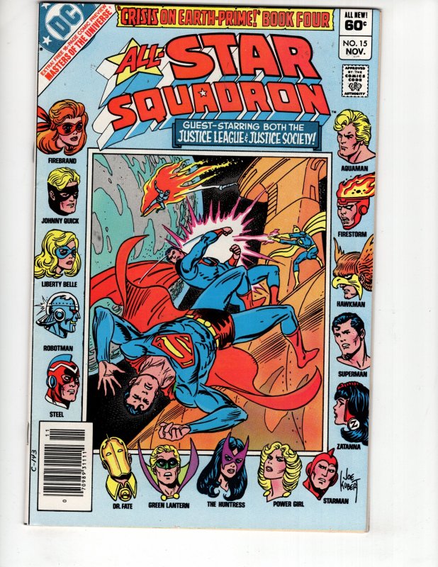 All-Star Squadron #15 (1982) CRISIS ON INFINITE EARTHS X-OVER VF/NM / ID#114