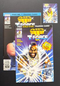 Mr. T and the T-Force #1 & 8 (1993) w/ Collectors Card - Classic 90s Action - VF