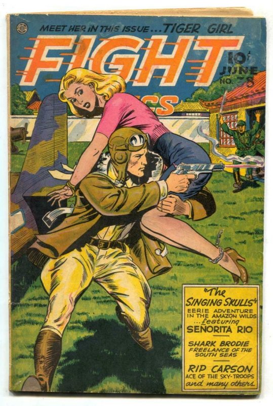 Fight Comics #38 1945- GGA cover- missing centerfold