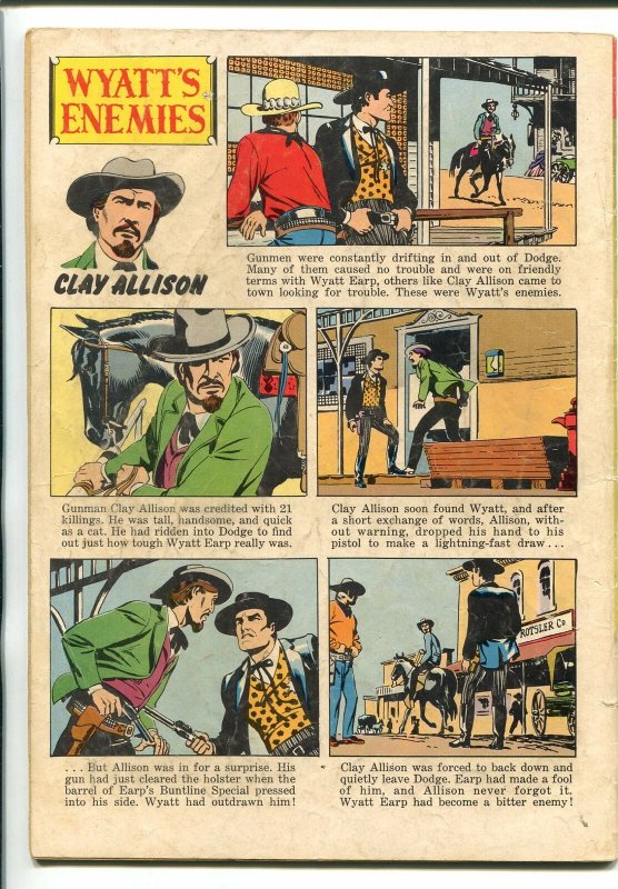 WYATT EARP #860 1957-DELL-FOUR COLOR-HUGH O'BRIAN-BUNTLINE SPECIAL-1ST ISSUE-vg