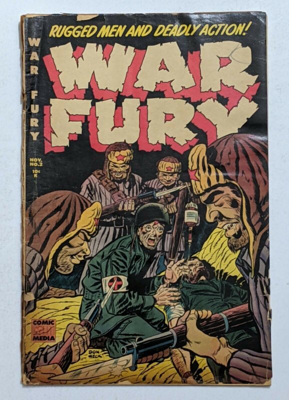 War Fury #2 (Nov 1952, Comic Media) Fair 1.0 Don Heck cover and art 