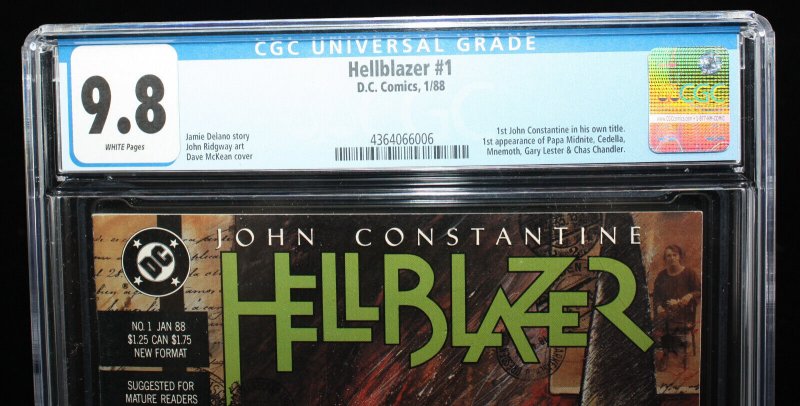 Hellblazer #1 (CGC 9.8) 1st Constantine in His Own Title - Dave McKean - 1988