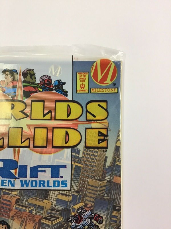WORLDS COLLIDE #1 (1994) DC/Milestone; POLYBAGGED & SEALED w/Vinyl Clings; NM