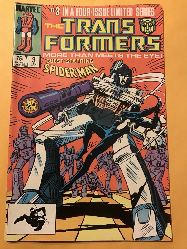 The Transformers #3 : Marvel 1/85 VF-; 1st mini, Spider-Man