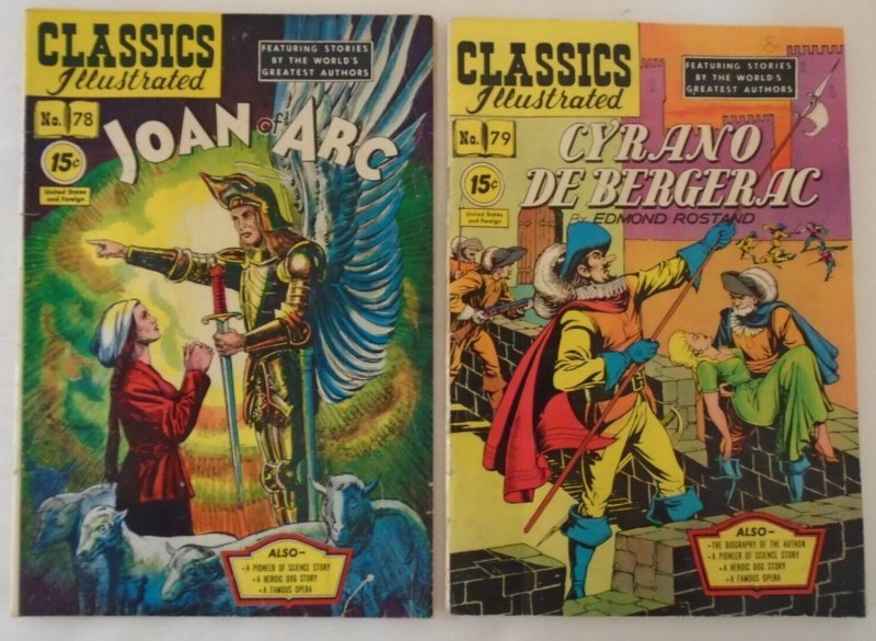 *Classics Illustrated #70, 76, 78-79 (4 Books) Guide= $54