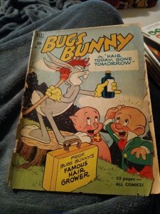 FOUR COLOR 317 BUGS BUNNY HAIR TODAY GONE TOMORROW 1951 DELL COMICS golden age