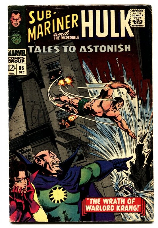 TALES TO ASTONISH #86 comic book-HULK/SUB-MARINER-1966 VG