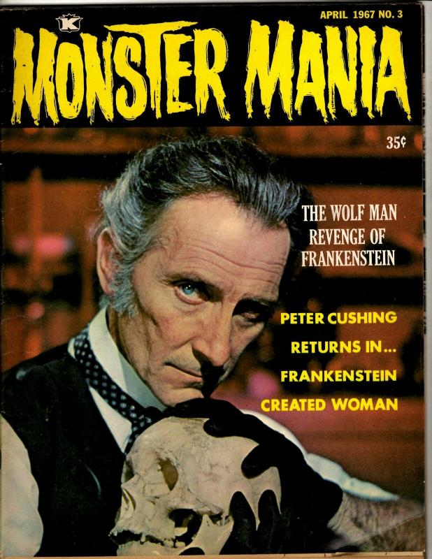 Monster Mania # 3 VF April 1967 Comic Book Magazine Peter Cushing Photo Cov NE1