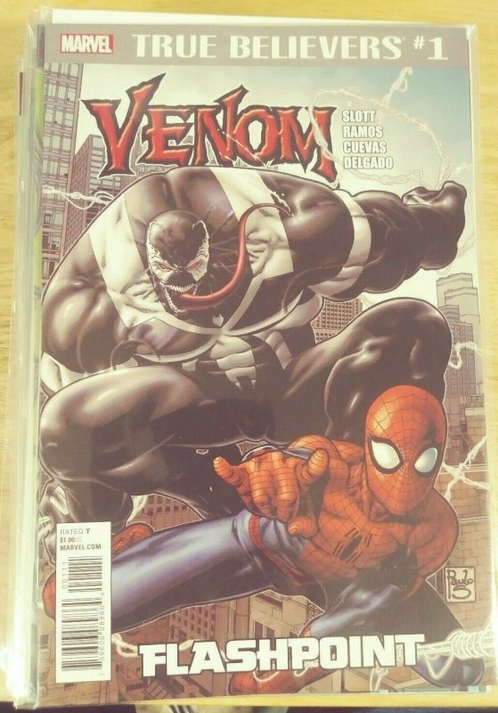 TRUE BELIEVERS VENOM # 1 FLASHPOINT  2017 marvel  ASM 654.1 FLASH THOMPSON key