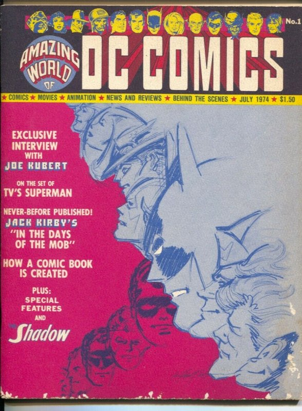 Amazing World of DC Comics #1 1974-Joe Kubert George Reeves-Jack Kirby-Shadow-VG